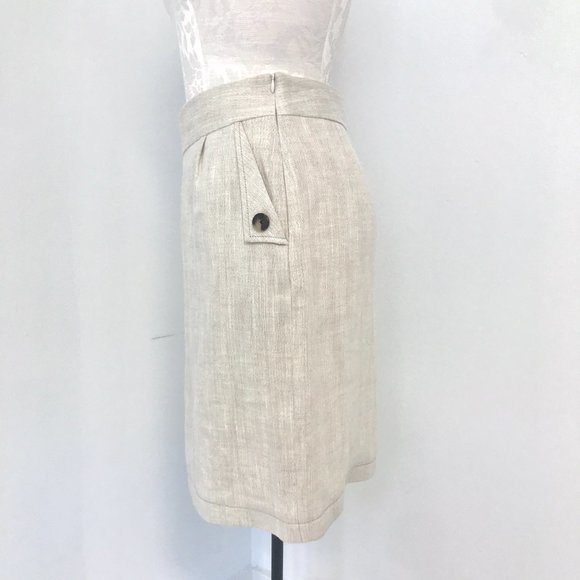 Jenni Kayne Silk Linen Pencil Skirt - Picture 4 of 11